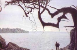 Las ramas esconden la silueta de un bebé (a la izquierda la cabeza y a la derecha los pies)
